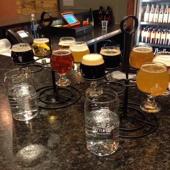 Bottle Logic Brewing - The two different flights for the tastings. Such cute glasses!! - Breweries Near Me - Anaheim, California Bottle Logic Brewing - The two different flights for the tastings. Such cute glasses!! - Breweries Near Me - Anaheim, California