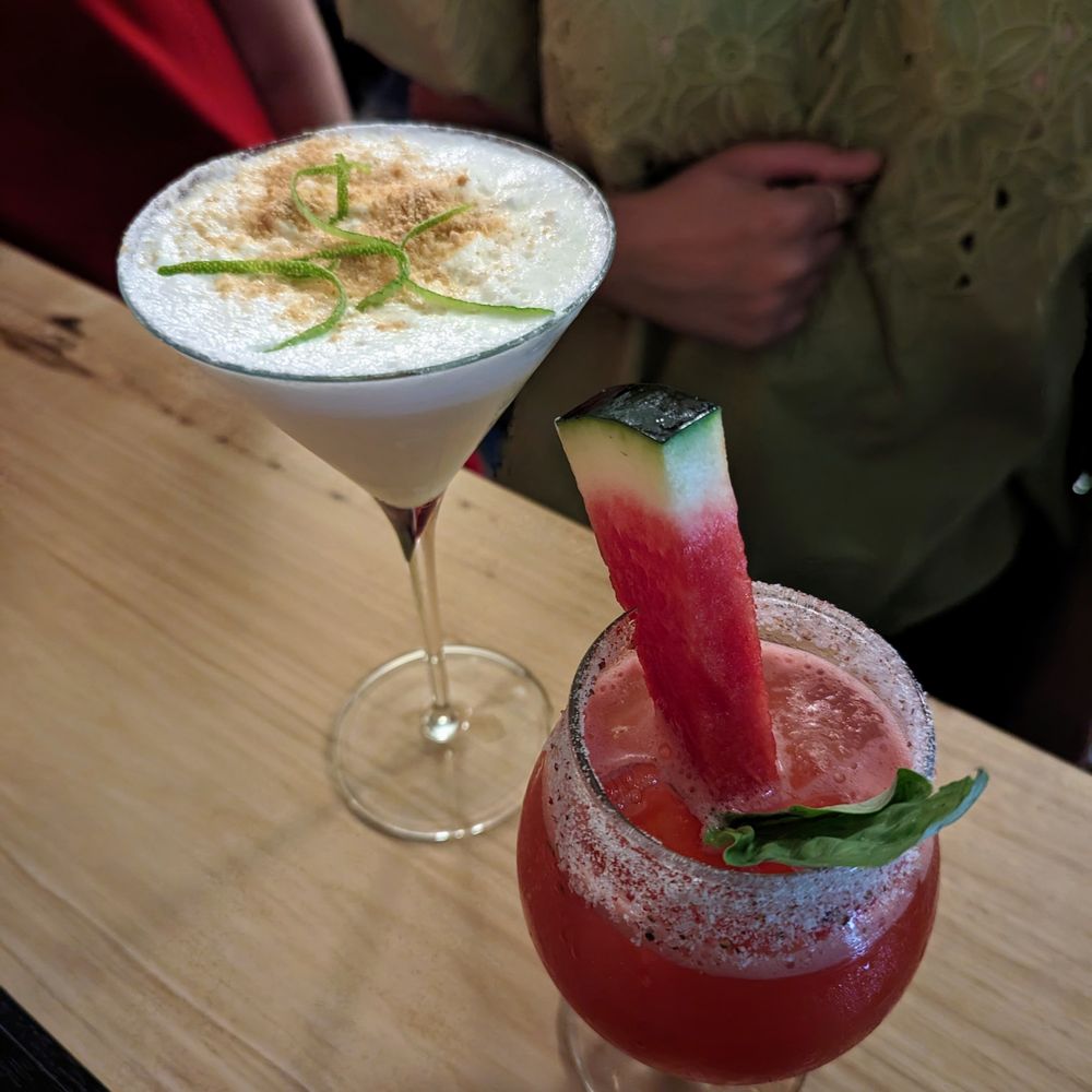 Bittersweet - Key Lime Martini. Tanqueray Rangpur Distilled Gin, Nikka yuzu gin, lime, vanilla, whipped cream, graham dust. Watermelon Margarita. $14. - Coffee & Tea Near Me - Raleigh, North Carolina