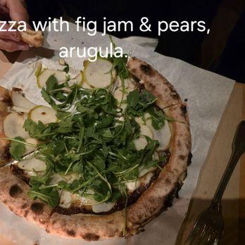 Market St - Pizza with fig jam & pears, arugula on top. - Italian Near Me - Rhinebeck, New York Market St - Pizza with fig jam & pears, arugula on top. - Italian Near Me - Rhinebeck, New York