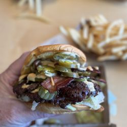 For the Win - Double bacon cheeseburger with added jalapeño