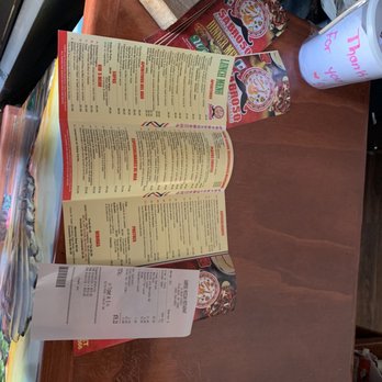Sabroso Mexican Restaurant - Menu (they were still handing out) vs receipt....at the counter where I was pointing out the differences. WATCH WHAT THEY CHARGE YOU! - Mexican Near Me - Pine Bush, New York