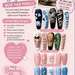 Bonding Moments - Custom nails ! Great for gender reveals and baby showers