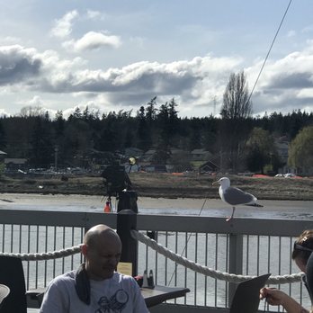Waterfront Cafe - Our seagull friend - Cafes Near Me - La Conner, Washington