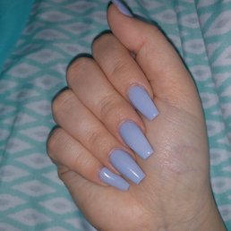 Ice blue coffin nails Ice blue coffin nails
