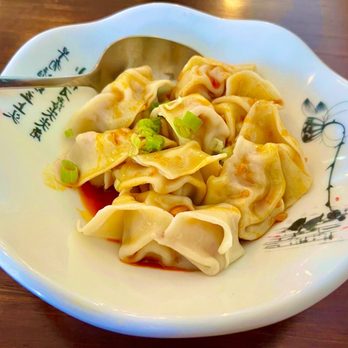 Ju Feng Yuan Dumpling Cafe - Shrimp and Pork Wonton in Chili Oil - Chinese Near Me - Poway, California Ju Feng Yuan Dumpling Cafe - Shrimp and Pork Wonton in Chili Oil - Chinese Near Me - Poway, California