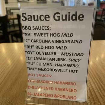 Trax BBQ - Nice selection of different sauces. - Barbeque Near Me - McCordsville, Indiana