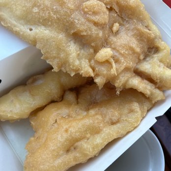 Halibut House Fish and Chips - fish and chips in a styrofoam container - Seafood Near Me - Newmarket, Ontario