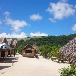 Calaguas Island Trips - Nipa Huts along the shore of Calaguas Islands