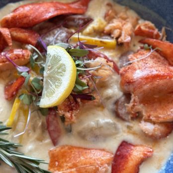 Outback Crab Shack - Lobster and grits. - Seafood Near Me - Saint Augustine, Florida Outback Crab Shack - Lobster and grits. - Seafood Near Me - Saint Augustine, Florida
