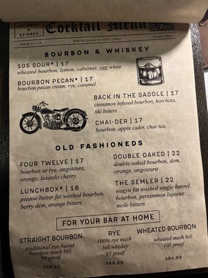 Menu photo 5 Stable Reserve Distillery Franklin, TN