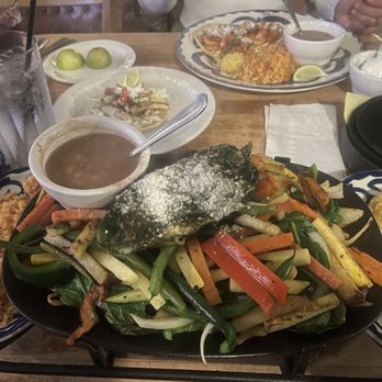 El Torito - VEGGIE FAJITAS SEAFOOD TACO TRIO - Mexican Near Me - Irvine, California