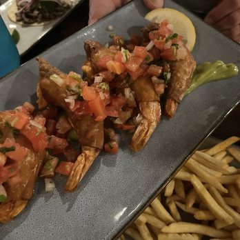 Maggie's Blue Rose - Crispy wrapped shrimp, wish I had another order! - Mexican Near Me - Avalon, California Maggie's Blue Rose - Crispy wrapped shrimp, wish I had another order! - Mexican Near Me - Avalon, California