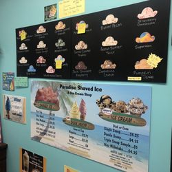 Paradise Shaved Ice & Ice Cream Shop - Carmel - Hard ice cream options