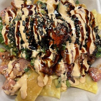 Maui Poke - Ahi Nachos made by Shredder - Poke Near Me - Lahaina, Hawaii Maui Poke - Ahi Nachos made by Shredder - Poke Near Me - Lahaina, Hawaii