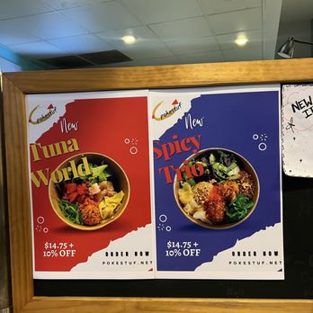 Pokestuf - New to the menu, Tuna World and Spicy Trio both come in large with a 10% discount!! great deal if you ask me :D - Hawaiian Near Me - Alhambra, California