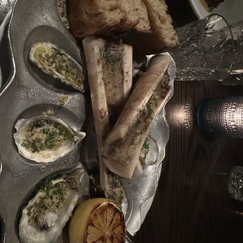 Herb & Wood - Roasted oysters and bone marrow dish - New American Near Me - San Diego, California Herb & Wood - Roasted oysters and bone marrow dish - New American Near Me - San Diego, California