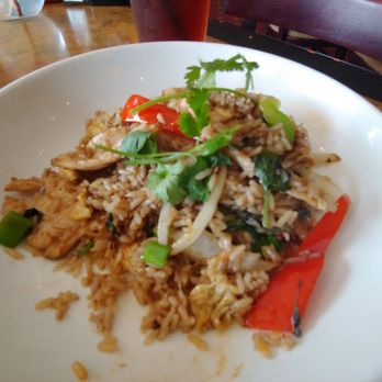 Thai Kitchen - Started eating my delicious basil fried rice with chicken then remembered to take a pic. - Thai Near Me - Albuquerque, New Mexico