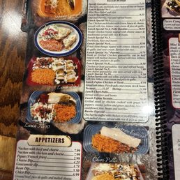 This is their menu. This is their menu.