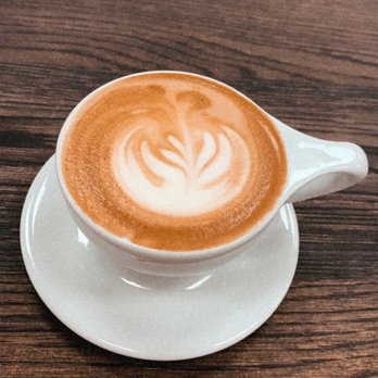 Qreate Coffee + Studio - Hot Latte with Oat Milk. - Coffee & Tea Near Me - Orlando, Florida