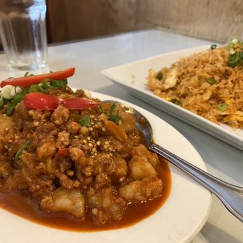 Battambang - smoked eggplant + crab fried rice - Cambodian Near Me - Oakland, California Battambang - smoked eggplant + crab fried rice - Cambodian Near Me - Oakland, California