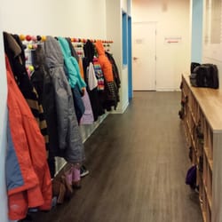 Hop Skip Jump Indoor Play Space - Coat area and cubbys for shoes.