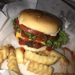 Lumberton Bowling Center - Best burgers!!! (excuse the missing fries, I was already eating)