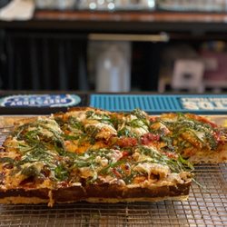 Underground Pizza - The Vegan Chicken Parm with pesto