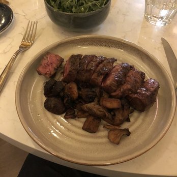 Tellers - OKC - Flat Iron Steak, roasted mushrooms, and arugula - Italian Near Me - Oklahoma City, Oklahoma