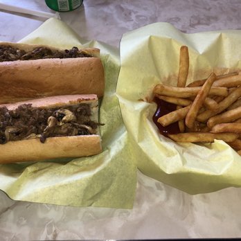 Sam's Philly Steak - Philly cheesesteak combo w/ grilled onions and mushrooms and fries. - Sandwiches Near Me - Tarzana, California Sam's Philly Steak - Philly cheesesteak combo w/ grilled onions and mushrooms and fries. - Sandwiches Near Me - Tarzana, California