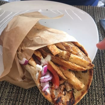 Ovelia - Tilihto- grilled chicken wrap with french fries and Tzatziki - Greek Near Me - Astoria, New York