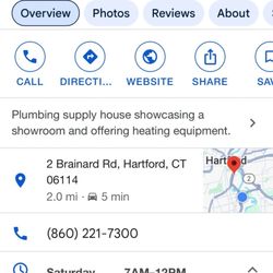 Plimpton & Hills Hartford - Hours