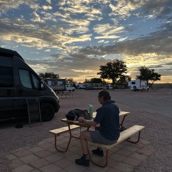 USA RV Park - Sunset at our site. Planning our next day! - RV Parks Near Me - Gallup, New Mexico USA RV Park - Sunset at our site. Planning our next day! - RV Parks Near Me - Gallup, New Mexico