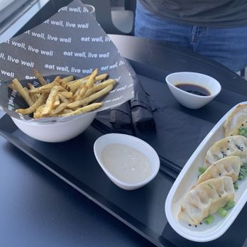 citizenM Boston North Station Hotel - Rosemary fries with Garlic Aoili and Gyoza. - Hotels Near Me - Boston, Massachusetts citizenM Boston North Station Hotel - Rosemary fries with Garlic Aoili and Gyoza. - Hotels Near Me - Boston, Massachusetts