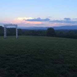 Colley Hill Farm - A view of the arbor at sunset