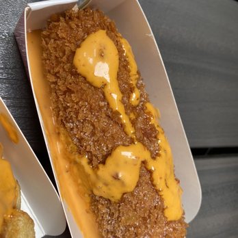 Jongro Rice Hot Dog - Volcano hot dog sugared - Hot Dogs Near Me - New York, New York Jongro Rice Hot Dog - Volcano hot dog sugared - Hot Dogs Near Me - New York, New York