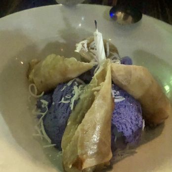 Edwins Carmel - Ube ice cream and won ton bananas. - American Near Me - Carmel-by-the-Sea, California Edwins Carmel - Ube ice cream and won ton bananas. - American Near Me - Carmel-by-the-Sea, California
