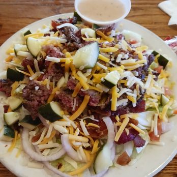 Depot Restaurant & Casino - Cheese burger salad  Really tasty and filling - Casinos Near Me - Fallon, Nevada