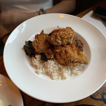 The Parish - Fried chicken is served with collards,red beans and rice? Odd combo. Chicken was excellent - Cocktail Bars Near Me - New Paltz, New York The Parish - Fried chicken is served with collards,red beans and rice? Odd combo. Chicken was excellent - Cocktail Bars Near Me - New Paltz, New York