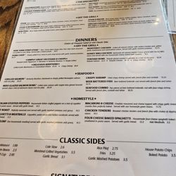 Grinders Above and Beyond - Menu other side
