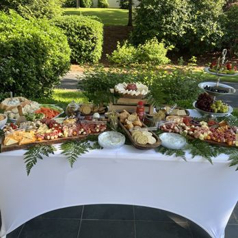 Straub's Charcuteries - The final grazing table with cured meats, cheeses, and other snacks. Melissa styled the whole table on site. - Caterers Near Me Straub's Charcuteries - The final grazing table with cured meats, cheeses, and other snacks. Melissa styled the whole table on site. - Caterers Near Me