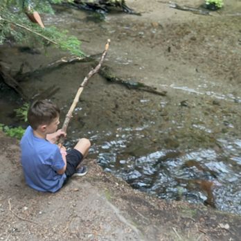 Still Creek - Fishing off the river on campsite #5 (not our site, but was empty) - Campgrounds Near Me - Government Camp, Oregon Still Creek - Fishing off the river on campsite #5 (not our site, but was empty) - Campgrounds Near Me - Government Camp, Oregon
