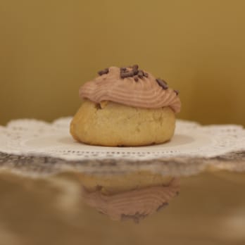 Maria's Mom's - a chocolate frosted cupcake on a doily doily - Desserts Near Me - Marlton, New Jersey Maria's Mom's - a chocolate frosted cupcake on a doily doily - Desserts Near Me - Marlton, New Jersey