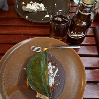 Casa Oaxaca - Quesadilla in leaf, refried beans. - Oaxacan Near Me - Oaxaca, OAX
