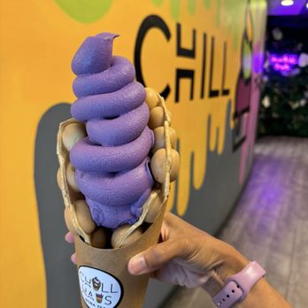 Chill Haus - Egg puff with Ube Soft Serve - Ice Cream & Frozen Yogurt Near Me - Las Vegas, Nevada Chill Haus - Egg puff with Ube Soft Serve - Ice Cream & Frozen Yogurt Near Me - Las Vegas, Nevada