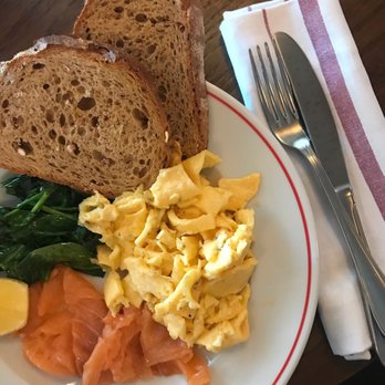Jackson & Rye - smoked salmon, eggs & spinach with wheat bread. healthy! - New American Near Me - Richmond, XGL Jackson & Rye - smoked salmon, eggs & spinach with wheat bread. healthy! - New American Near Me - Richmond, XGL