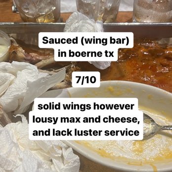 Sauced Wing Bar - Chicken Wings Near Me - Boerne, Texas