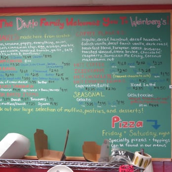 Weinberg's Bakery & Cafe - menu 8/2014 - Bakeries Near Me - Hull, Massachusetts