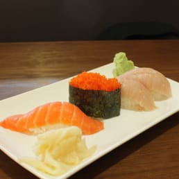 Salmon, tobiko, and toro nigiri ($1.50-1.75/ea). Salmon, tobiko, and toro nigiri ($1.50-1.75/ea).
