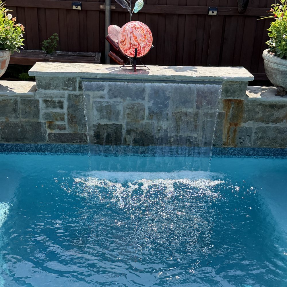 Emerald Waters - off center water fall - Pool & Hot Tub Service Near Me Emerald Waters - off center water fall - Pool & Hot Tub Service Near Me