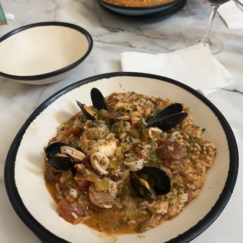 The Dive Oyster Bar - Jambalaya. Pan roast with chicken, sausage and add on of shredded crabs. - Cajun/Creole Near Me - Yorba Linda, California The Dive Oyster Bar - Jambalaya. Pan roast with chicken, sausage and add on of shredded crabs. - Cajun/Creole Near Me - Yorba Linda, California